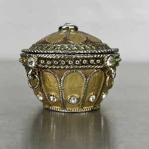 Cloissione Trinket Box Gold Toned - Picture 1 of 7