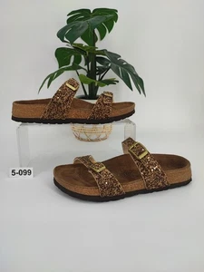 Sandalias Birki's by Birkenstock para mujer Tahití marrón brillo talla 5 EE. UU. - Imagen 1 de 8