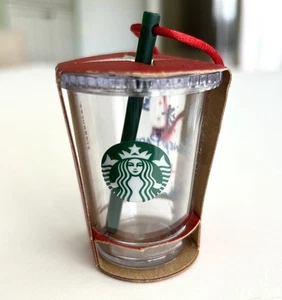 Disney Parks Starbucks Cold Cup Ornament 2015 Holiday Christmas NWT - Picture 1 of 5