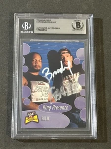 BRADSHAW & FAAROOQ 2001 FLEER WWF ULTIMATE DIVAS SIGNED AUTOGRAPHED CARD BAS - Picture 1 of 2