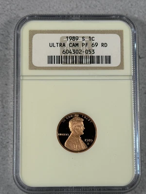1989-S 1C Penny Ultra Cameo NGC PF69RD #2P58 - Image 1 of 2