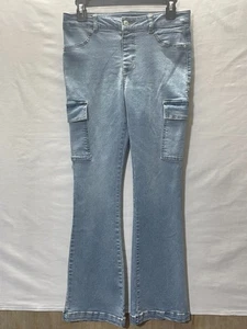 [Excellent] Vanilla Star Girls Size 14 Flare Jeans - Unique Double Front Pockets - Picture 1 of 4