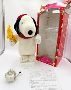VTG Large 1997 Santa’s Best Snoopy Woodstock Animated Peanuts Christmas Figure - Picture 1 of 15