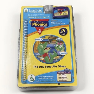 Leap Frog LeapPad Phonics Lesson 4 Book & Cartridge The Day Leap Ate Olives A+ - Image 1 of 4