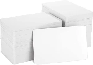 Paquete de 200 tarjetas de identificación de PVC en blanco - CR80 30 mil 0,76 mm blancas - para impresoras de insignias - Imagen 1 de 7