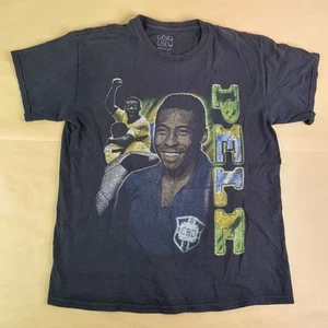 Goat Crew Pele Shirt Mens Size M Worn Vintage Look Black Tee - Bild 1 von 6