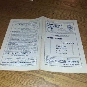 Corbata Copa Liga Sur 1964-1965 Wimbledon V Dover en muy buena condición+ - Imagen 1 de 2