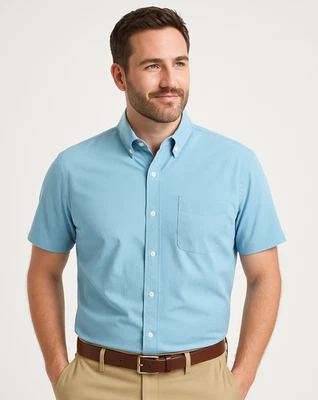 Banana Republic Mens Shirt Custom 078 Wash Camden Fit Aqua Stripe Size XL - Image 1 of 4