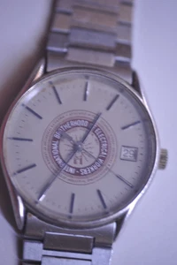 Orologio Uomo Vintage Wittnauer TU1300-Q15CA Data Quarzo Quadrante IBEW - Foto 1 di 4