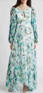 Acler Sandywell plissiertes Langarm Maxikleid, Gr. 8, neu - Bild 1 von 19