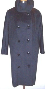 Vintage Forstmann Homberger's Atlantic City Mantel Gr. S schwarz Wolle Nap 1960? 4 6 - Bild 1 von 9