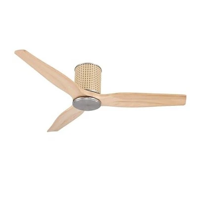 48" Ceiling Fan No Light, Remote Control, Low 48" No Light Silver/Wood Color - Image 1 of 4