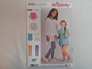Patrón de simplicidad - Túnicas y leggings tejidos para niños y niñas (7-14) #8566 - UC - Imagen 1 de 6