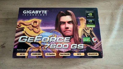 2006 Nvidia Geforce 7600GS GIGABYTE AGP 8x 256MO DDR2 G73 Boxed - Image 1 of 4