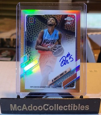2021-22 Topps Chrome OTE De’Vontes Cobbs Orange Basketball Auto RC 13/25 - Image 1 of 2