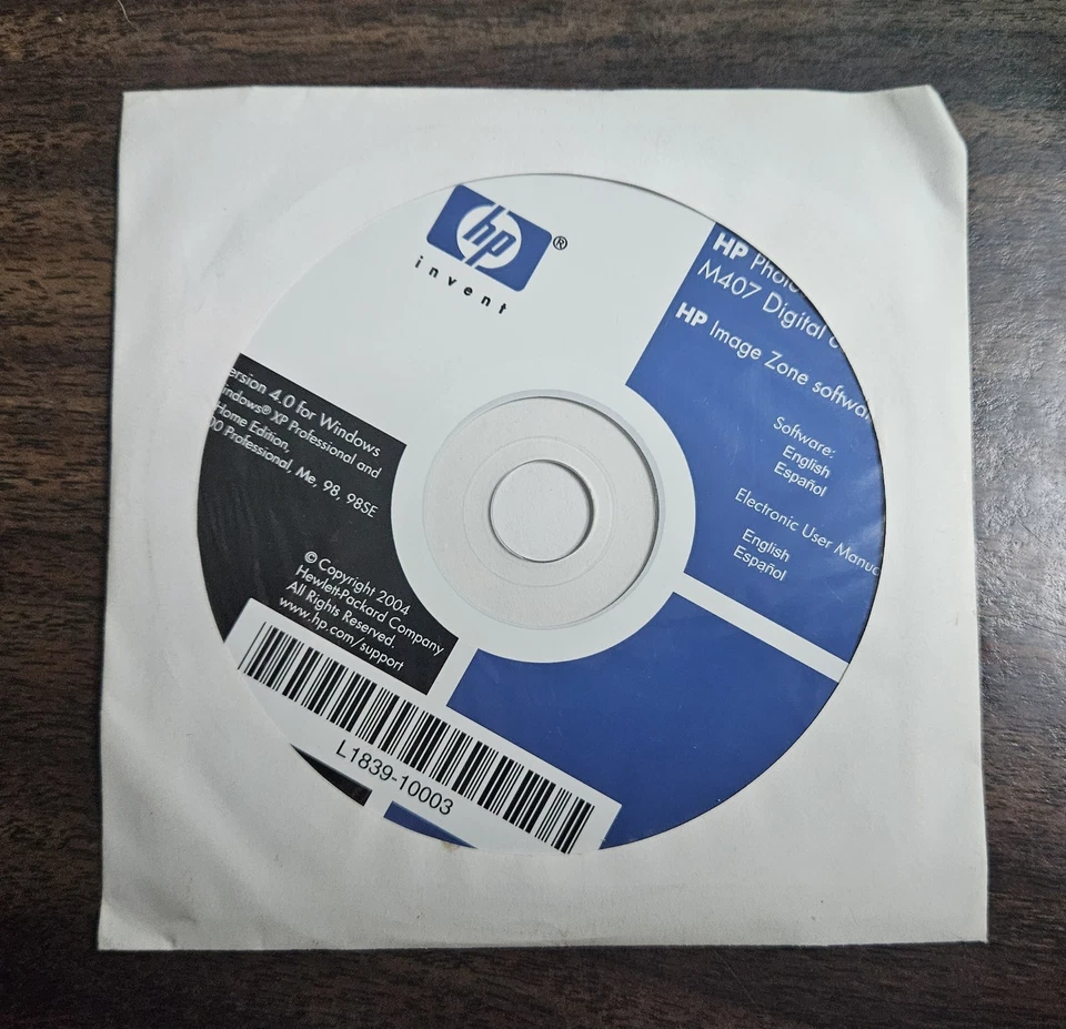 HP Photosmart M407 Digital Camera Image Zone Software CD Only - Image 1 of 1