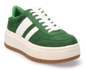 Madden Girl Navida Green White  Lace-Up Low-Top Platform Sneakers Sz 8 - Picture 1 of 12