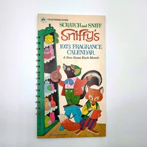 Sniffys Scratch N Sniff Duftkalender 1973 ein goldenes Buch mit Bildern & Geschichte - Bild 1 von 9