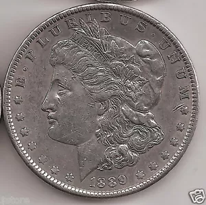 1889-P SILVER MORGAN DOLLAR - Picture 1 of 2