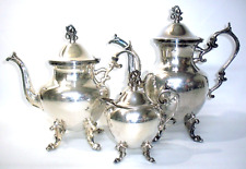Vintage 4 Piece Birmingham Silver Co. NY Silver on Copper Silverplate Tea Set