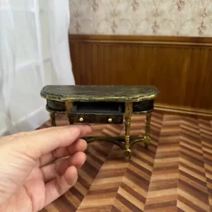Maßstab 1:12 Puppenhaus Miniatur Vintage Schwarze Möbel Beistelltisch Wohnzimmer - Bild 1 von 9