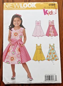 Simplicity New Look Pattern 0186 Girl Dress Sewing Craft Project 186 (H) - Picture 1 of 2