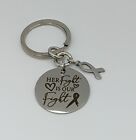 Her fight is our fight keychain, cancer awareness keychain, cancer awareness