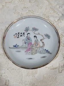 Piatto Porcellanato Rosa Famiglia Periodo Repubblica Yuan Chang - Foto 1 di 7