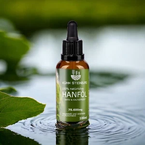 Hanföl 100ml 75600mg kaltgepresst nativ Hanfsamenöl vegan Omega Tropfen Hanf - Bild 1 von 3