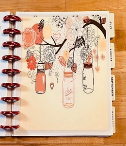 Mason Jar Dashboard Insert for use with Classic Happy Planner- - Picture 1 of 3