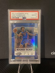 2021 Contenders Optic Cade Cunningham Rookie Ticket Blue /99 PSA 10 COLOR MATCH