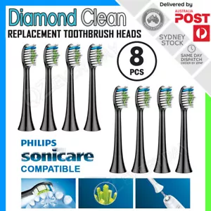 8pcs DIAMOND CLEAN Replacement Brush Heads for Philips Sonicare Toothbrush AU 🦘 - Picture 1 of 10