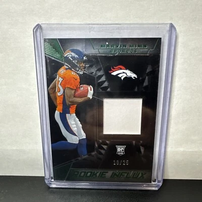 2023 Panini Black - Rookie Green Influx Materials #RI-18 Marvin Mims  10/25 - Image 1 of 2