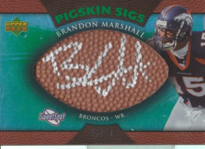 Brandon Marshall 2007 UD Upper Deck Pigskin Sigs autograph auto card SSPS-BM - Image 1 of 2
