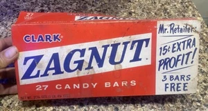 Clark zagnut candy bar box vintage Cardboard - Picture 1 of 17