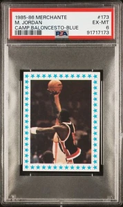1985-86 MICHAEL JORDAN ROOKIE **BLUE BACK** PSA 6 - POP HIGHER 20 - Imagen 1 de 3