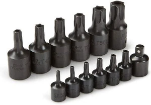 T&E Tools Impact Sockets Set 1/4"Dr Stubby Tamper Torx Made in Taiwan T10-T50 - Picture 1 of 4