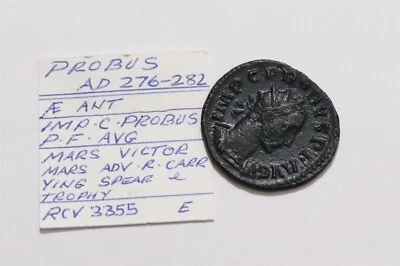 🧭 🇮🇹 ANCIENT ROMAN PROBUS AE ANTONINIANUS 277AD RIC 38 SHARP DETAILS B78 #Z83 - Image 1 of 3