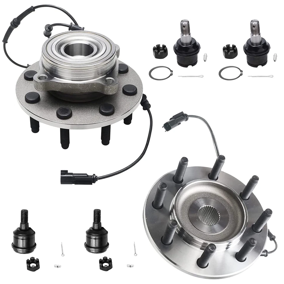 4WD Front Wheel Bearing Hubs Ball Joints for 2006-2008 Dodge Ram 3500 2500 8-Lug - Image 1 of 1