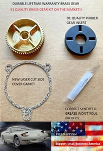 Corvette 1997-1999 C5 Headlight Motor Repair Kit Brass Bronze Gear+ Instructions - Picture 1 of 12