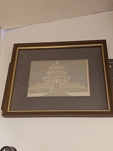 Papel de arte popular chino recortado del templo firmado por NANYING STELLA WONG S.F. CA. - Imagen 1 de 7