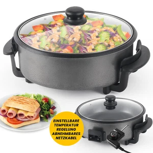 30CM Elektrische Grillpfanne Multifunktions Pfanne Partypfanne Pizzapfanne XXXL - Bild 1 von 12