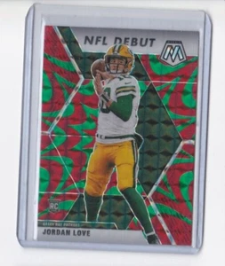 JORDAN LOVE 2020 MOSAIC RED/GREEN REACTIVE PRIZM PARALLEL NFL DEBUT ROOKIE CARD - Picture 1 of 23