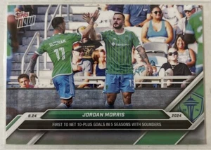 2024 Topps Now MLS 112 JORDAN MORRIS SEATTLE SOUNDERS - Picture 1 of 2