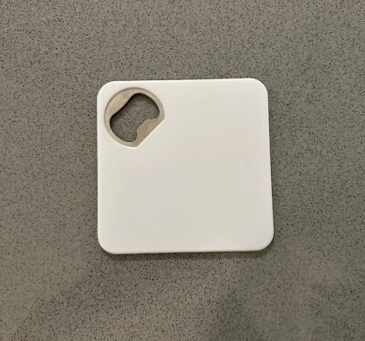 Combo de posavasos y abrebotellas, blanco, diseño de posavasos hágalo usted mismo Foto 1 de 2