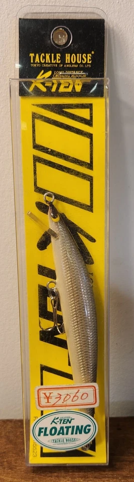JDM, Tackle House Floating K-Ten Long Casting Cruising Minnow, Silver Black Back - Image 1 of 4