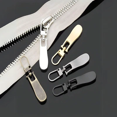 5pcs Detachable Metal Zipper Replacement Bag Shoes Clothes PullLock Pull Head - Image 1 of 4