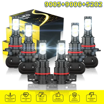 Combo de 6 faros LED luces antiniebla altas y bajas para Dodge Journey 2010-2019 Foto 1 de 4