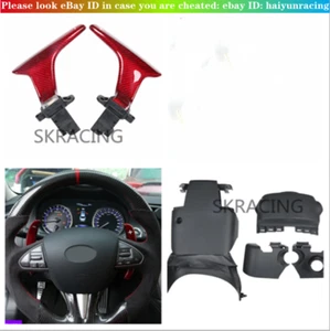 For infiniti Q50 2014-2020 2018 2019 Red Shift paddle knobs SET replacement - Imagen 1 de 4