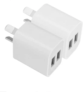 USB Plug Charger, USB Wall Chargers 2 Ports 5V/2.0A Power Adapter Compatible wit - Picture 1 of 7